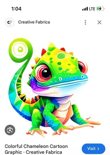 Chameleon cartoon