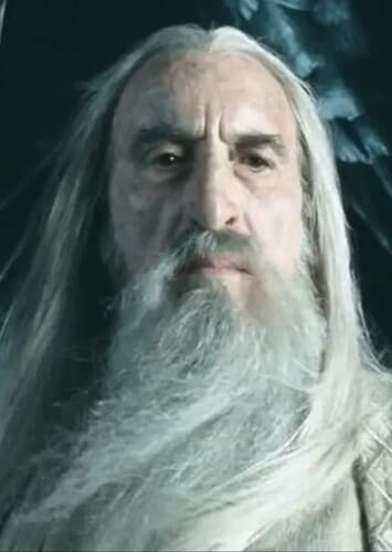 Christopher Lee as Saruman