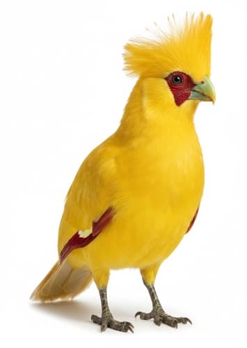 Crested yellow bird