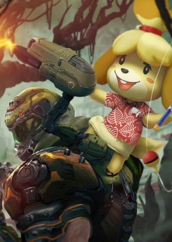 Doomguy and Isabelle