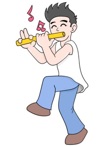 Flute Player Man