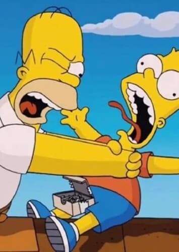 Homer and Bart Simpson