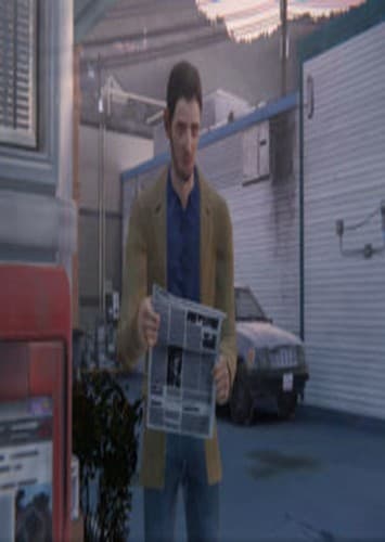 Man reading newspaper