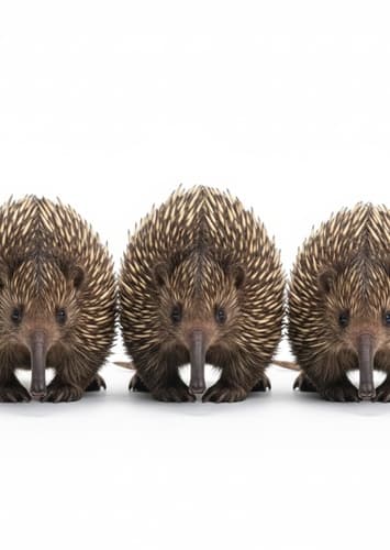 Three echidna-like mammals