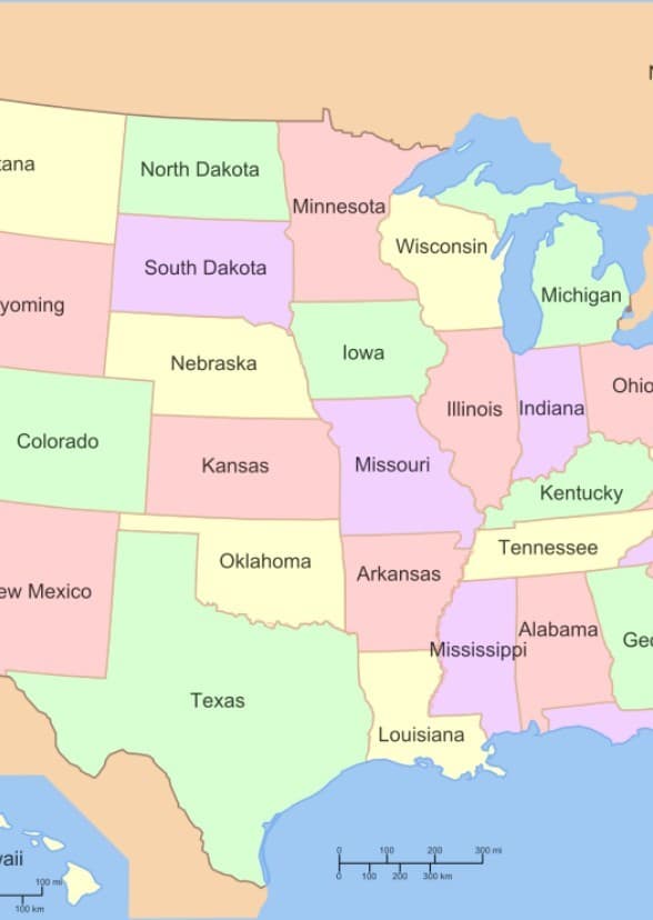 Face Claims Sorted by U.S. States