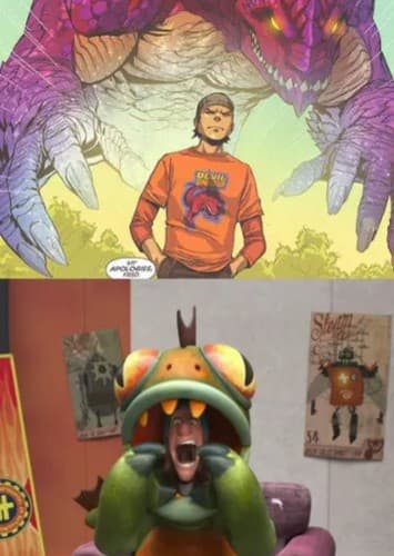 Adaptational Comic Relief